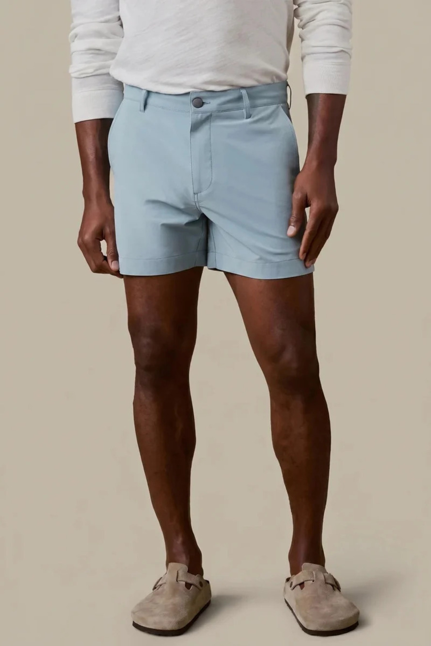 Faherty Light Blue Performance 5" Shorts/61499